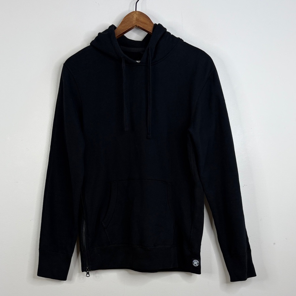 Reigning Champ Hoodie Mens Small Black Cotton Terry Side Zip Sweatshirt Canada